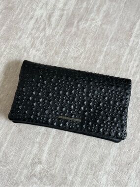 BCBGBlack Studded Leather Clutch